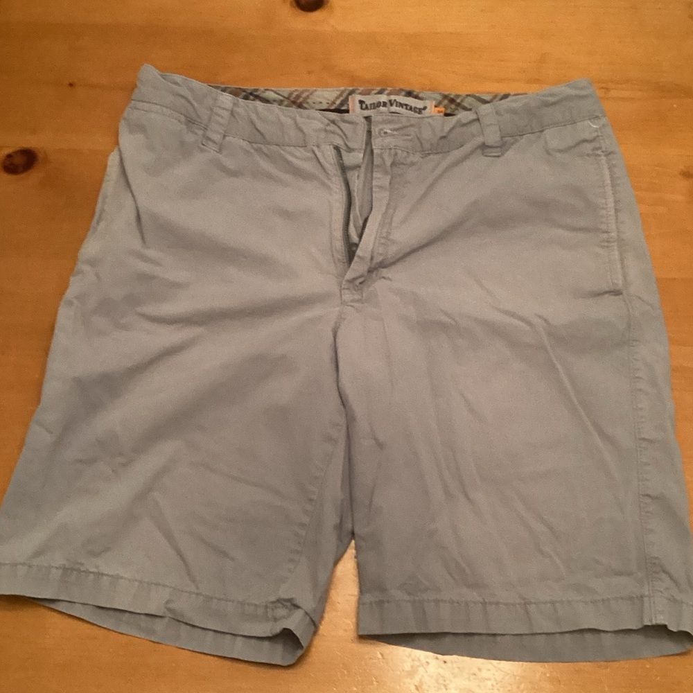 Lands' End Men's Soft Blue Flat Front Shorts